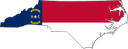 North Carolina Flag Map